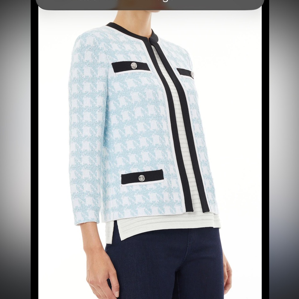 Ming Wang Houndstooth Knit Jacket - image 6